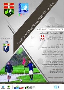Locandina 4° tappa Regions' Cup Footgolf Piemonte ad Asti sabato 21 febbraio 2015