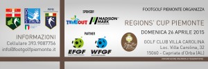 Locandina 6° tappa Regions' Cup Footgolf Piemonte a Capriata d'Orba AL domenica 26 aprile 2015 Twitter