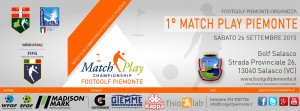 Locandina 1 tappa Match Play Footgolf Piemonte 2015:2016 Salasco VC sabato 26 settembre 2015