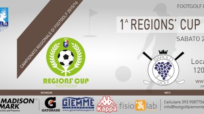 Locandina 1 tappa Regions' Cup Footgolf Piemonte 2015:2016 Coppie Novello CN sabato 24 ottobre 2015 Facebook