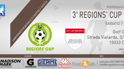 Locandina 3 tappa Regions' Cup Footgolf Piemonte 2015:2016 Casale Monferrato AL sabato 7 novembre 2015