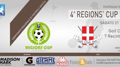 Locandina 4 tappa Regions' Cup Footgolf Piemonte 2015:2016 Asti AT sabato 21 novembre 2015