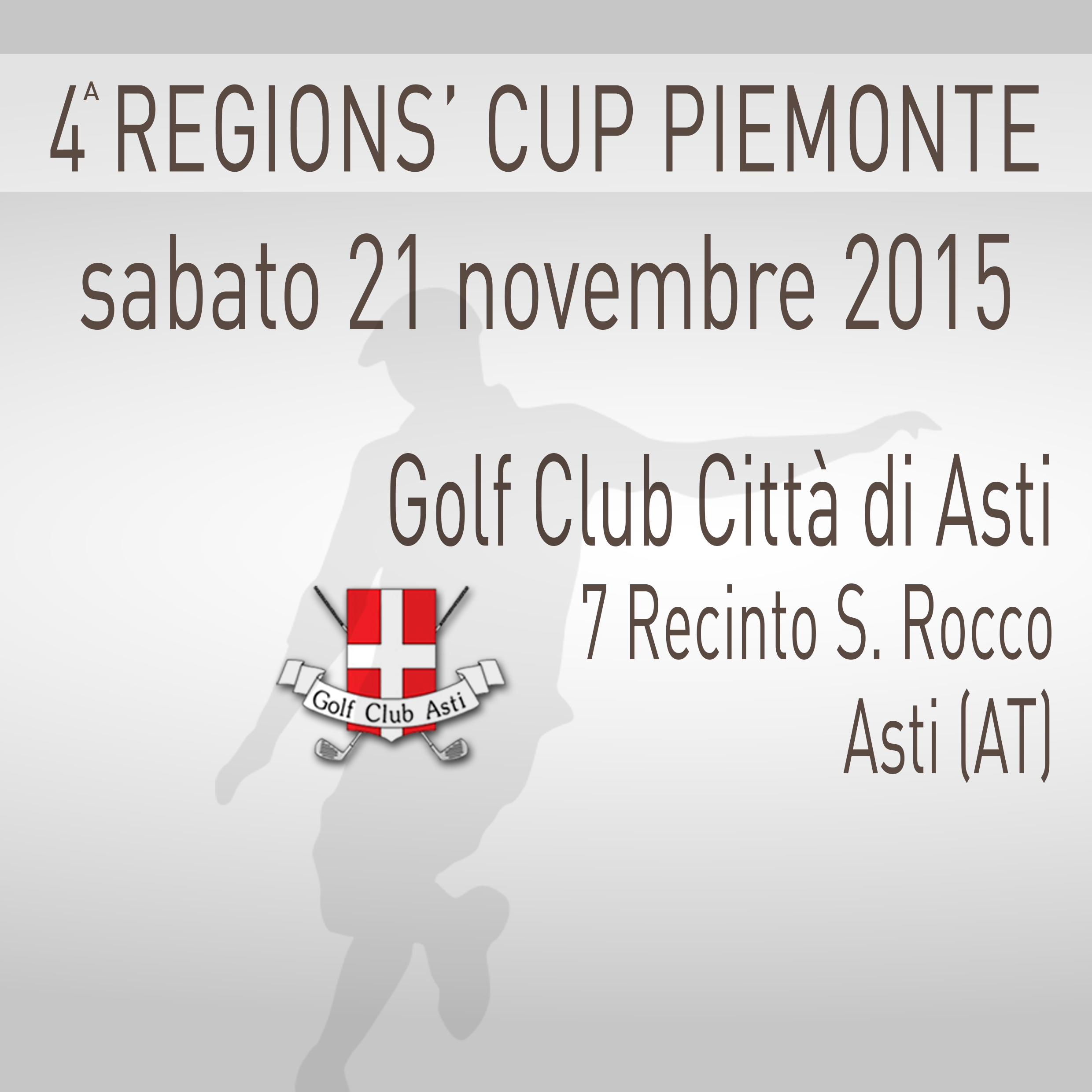 Locandina 4 tappa Regions' Cup Footgolf Piemonte 2015:2016 Asti AT sabato 21 novembre 2015 Negozio