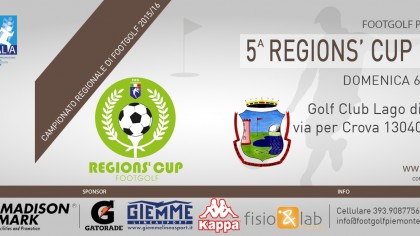 Locandina 5 tappa Regions' Cup Footgolf Piemonte 2015:2016 al Lago Salasco VC domenica 6 dicembre 2015