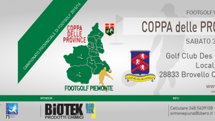 Locandina Coppa delle Province VCO Footgolf Piemonte 2016 carpugnino sabato 31 ottobre 2015