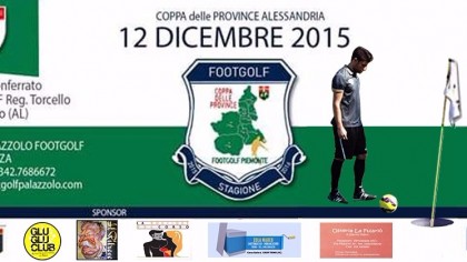 Banner Coppa delle Province Alessandria Footgolf Piemonte 2016 Monferrato sabato 12 dicembre 2015 new