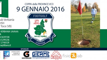 Banner Coppa delle Province Verbania Footgolf Piemonte 2016 Verbania 9 gennaio 2016