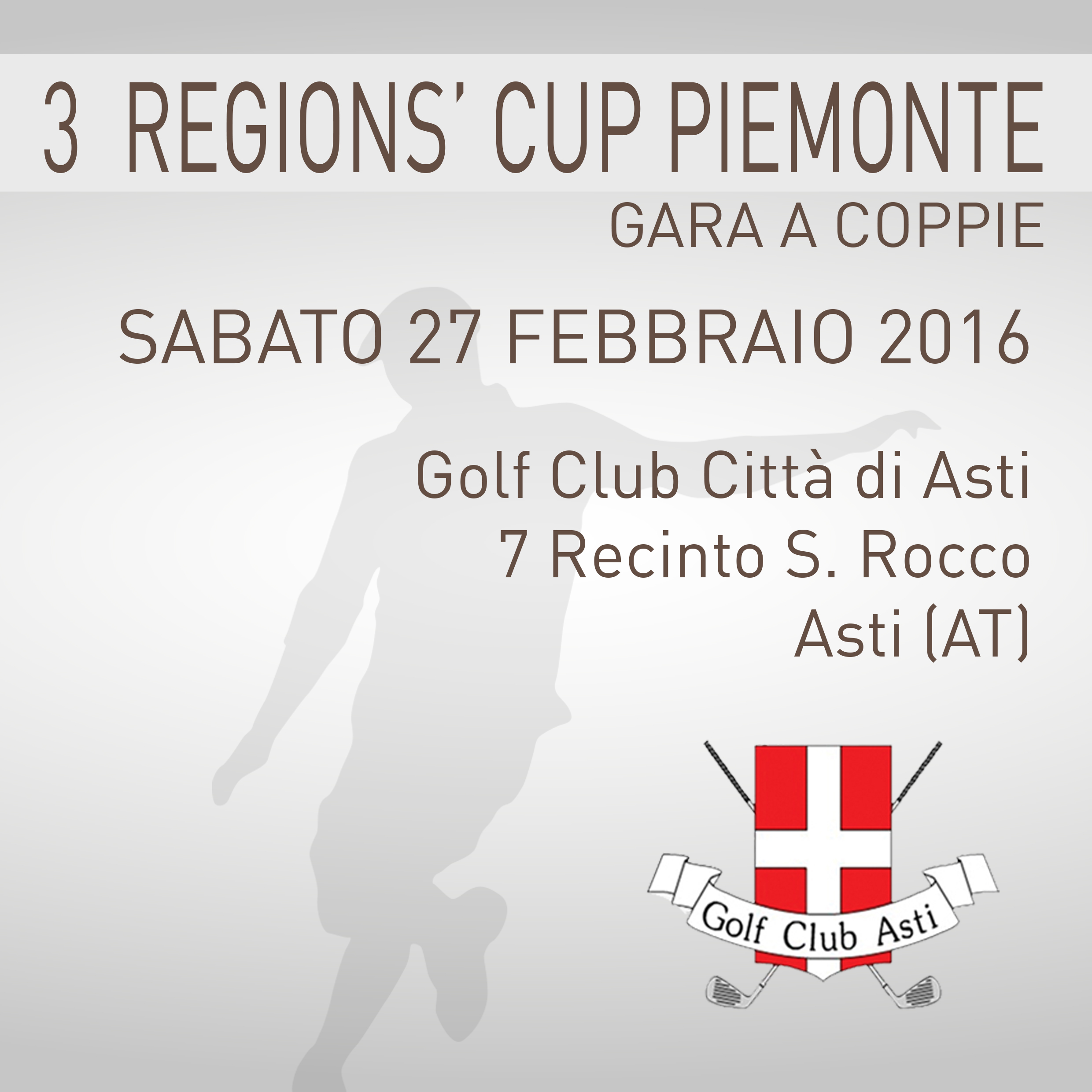 Locandina 3 tappa Regions' Cup Footgolf Piemonte 2015-2016 Coppie Asti AT sabato 27 febbraio 2016 Negozio