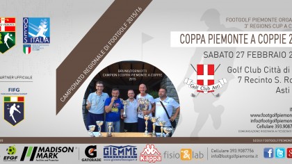 Locandina 3 tappa Regions' Cup Footgolf Piemonte 2015-2016 Coppie Asti AT sabato 27 febbraio 2016 Facebook