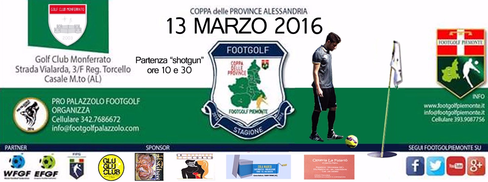 2 Coppa delle Province Footgolf Alessandria domenica 13 marzo 2016
