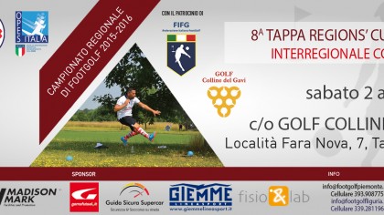 8 tappa Regions' Cup Footgolf Piemonte Tassarolo AL sabato 2 aprile 2016