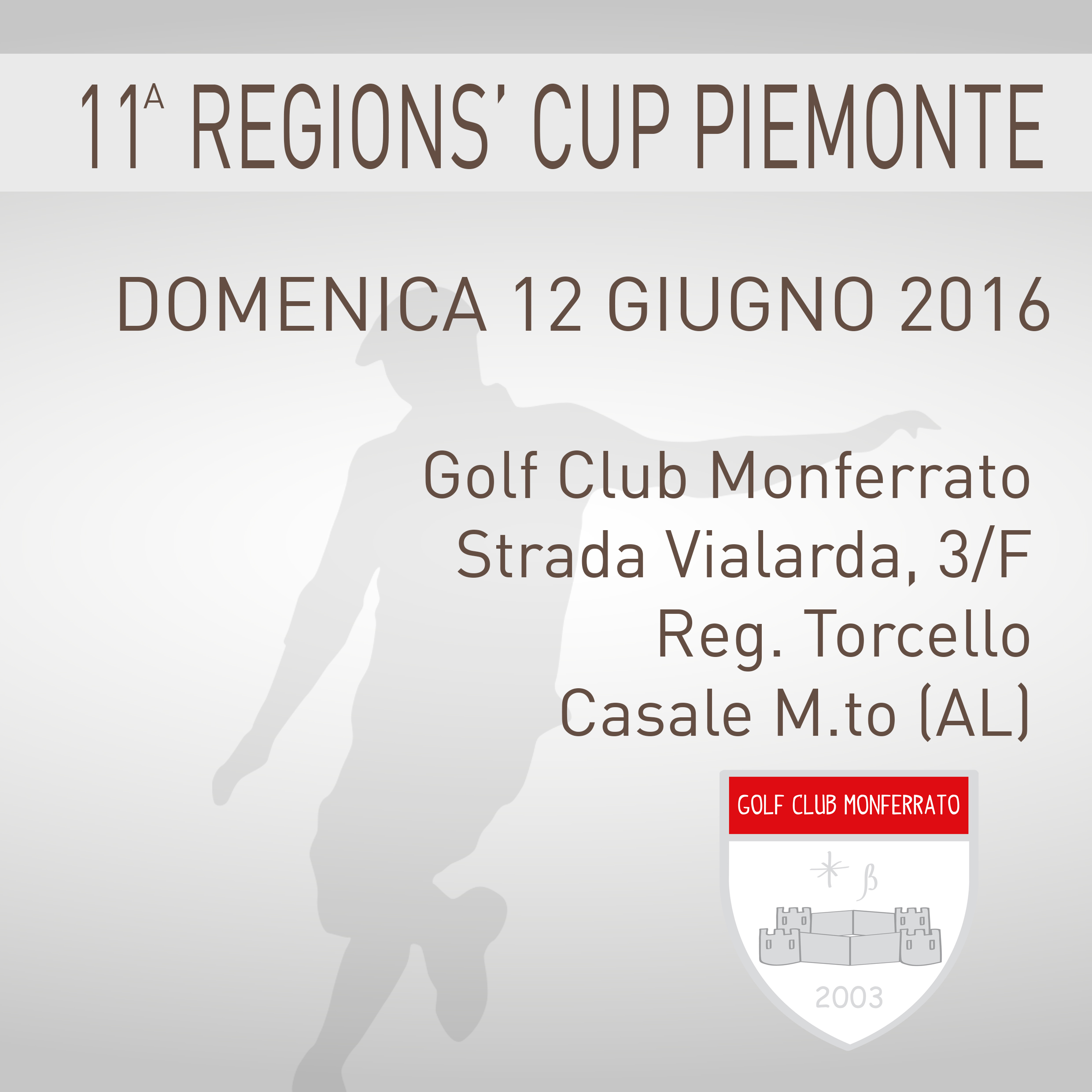 Locandina 11 tappa Regions' Cup Footgolf Piemonte Casale AL domenica 12 giugno 2016 Negozio