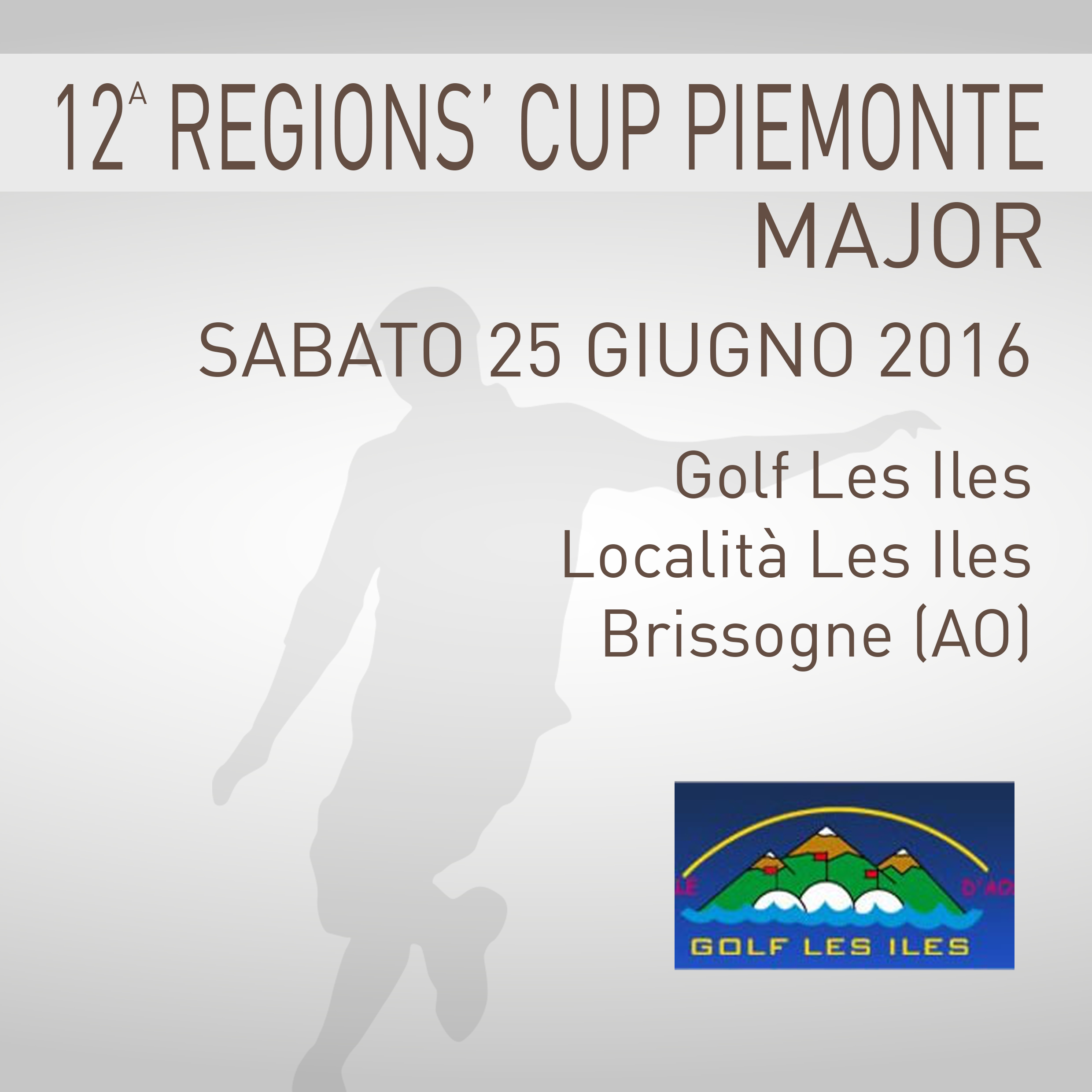 Locandina 12 tappa Regions' Cup Footgolf Piemonte 2016 Brissogne AO sabato 25 giugno 2016 Negozio