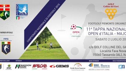 Locandina 3 Open d'Italia Footgolf Piemonte Gavi AL sabato 2 luglio 2016
