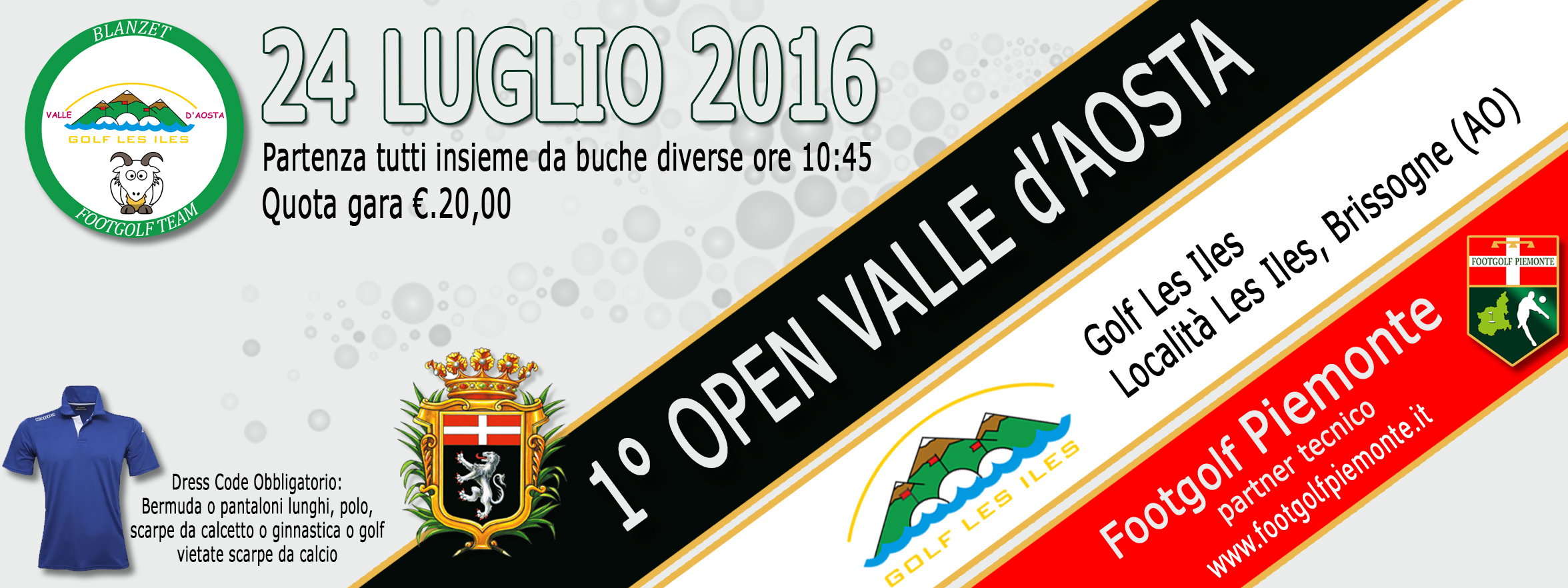 1 Open Footgolf Valle d'Aosta 24 Luglio 2016 banner