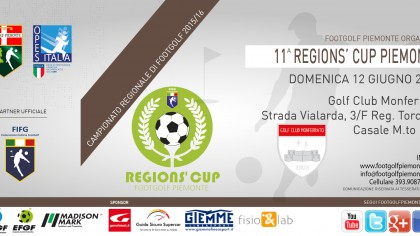 Locandina 11 tappa Regions' Cup Footgolf Piemonte Casale AL domenica 12 giugno 2016