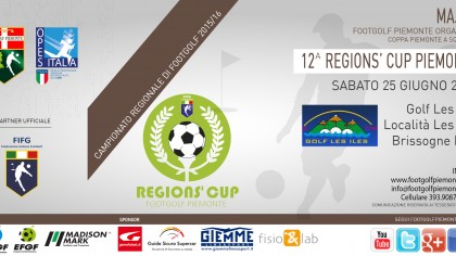 Locandina 12 tappa Regions' Cup Footgolf Piemonte 2016 Brissogne AO sabato 25 giugno 2016