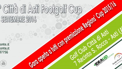 Locandina Premiazione Regions' Cup Footgolf Piemonte 2016 Asti AT sabato 24 settembre 2016